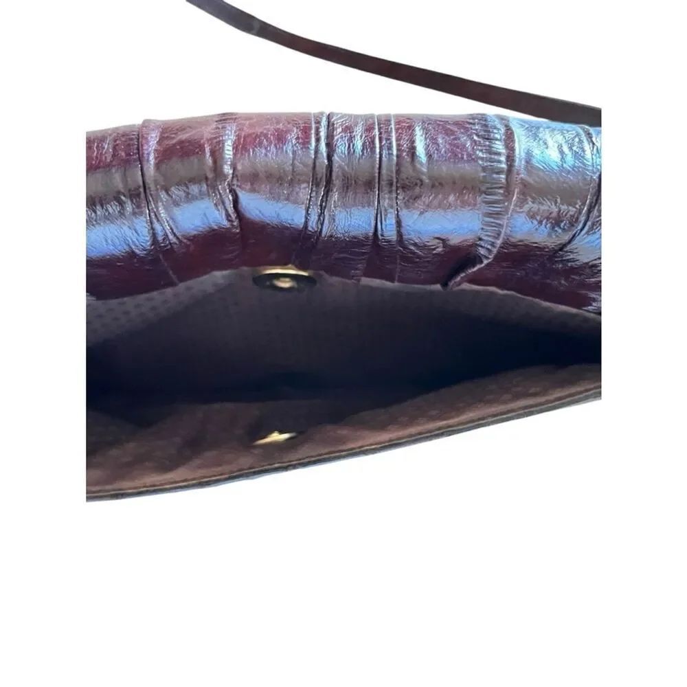 Vintage Burgundy Eelskin Shoulder Bag Clutch - Picture 8 of 9